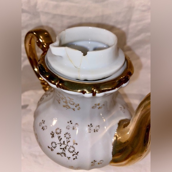 Japaneese 15 pieces fine china Tea Set floral & gold Demitasse Set for 5 - Picture 8 of 15